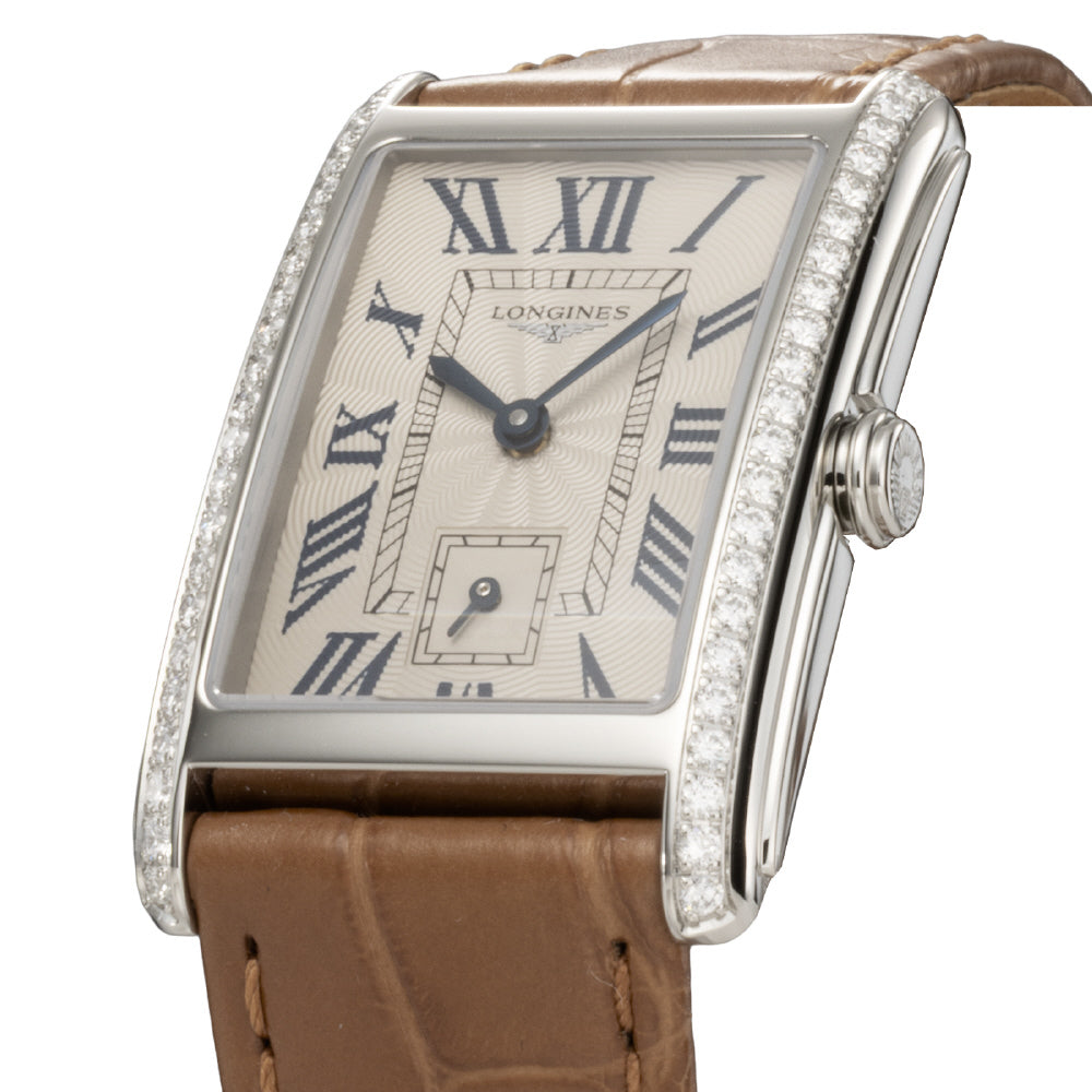 LONGINES L5.512.0.71.4 Watch - Dolcevita Brown Leather Strap Swiss Made Elegant Design 2-Year Warranty (Image 2)
