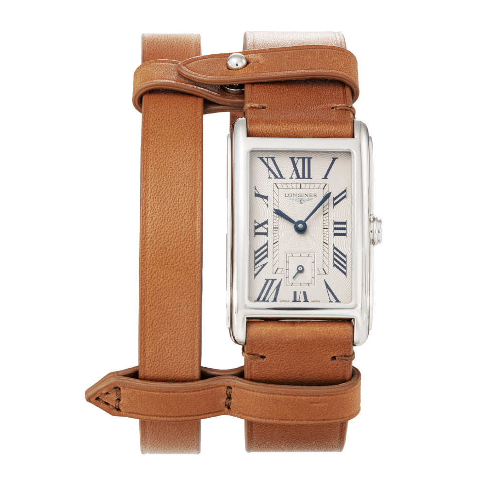 LONGINES L5.512.4.71.B Watch - Dolcevita White Dial Stainless Steel Case 2-Year Warranty Elegant Design