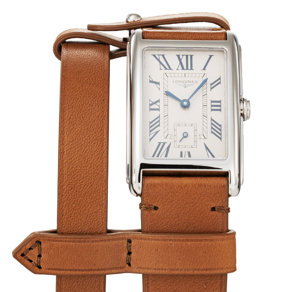LONGINES L5.512.4.71.B Watch - Dolcevita White Dial Stainless Steel Case 2-Year Warranty Elegant Design (Image 3)