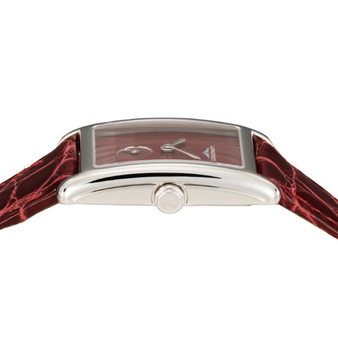 LONGINES L52554982 Elegant Dolcevita Design 2-Year Warranty Red Dial Stainless Steel Case