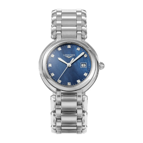 LONGINES L81224986 Watch - Primaluna 2-Year Warranty Blue Dial Stainless Steel Elegant Design