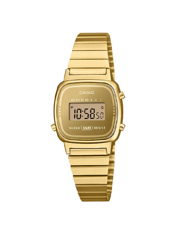 CASIO LA670WEGS9AJF Classic Gold Digital Watch with Backlight Slim Design Water Resistant Stylish Elegance