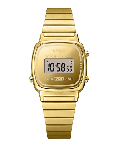 CASIO LA670WEGS9AJF Classic Gold Digital Watch with Backlight Slim Design Water Resistant Stylish Elegance