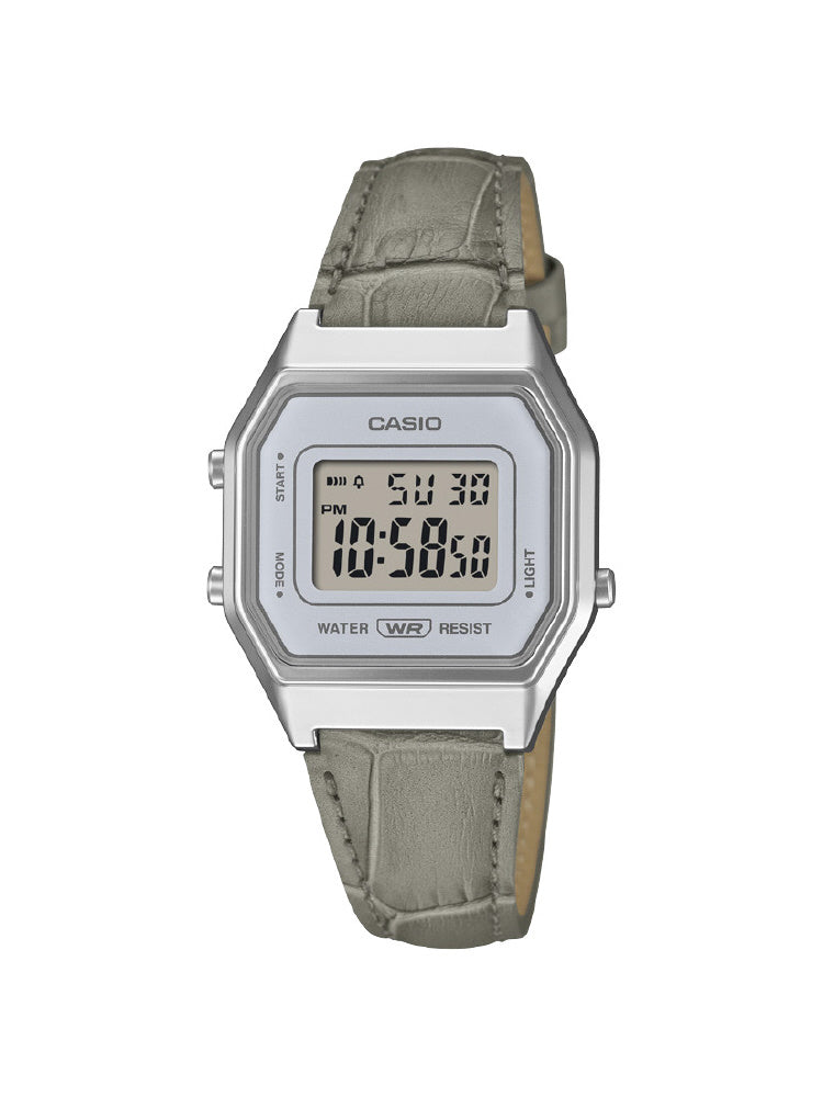 CASIO LA680WEL-8A2JF Watch - Classic Digital Watch Slim Design LED Backlight Water Resistant Stylish Gray Finish