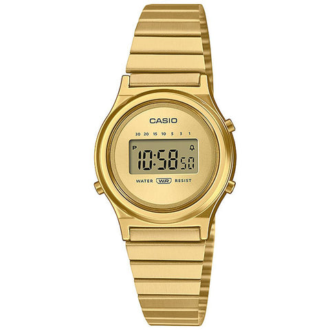 CASIO LA700WEG-9AJF Watch - Classic Gold Round Case Stylish Design Water Resistant Lightweight Fashionable