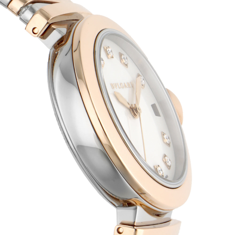 BVLGARI LU33WSPGSPGD-11.T Watch - Elegant White Dial 2-Year Warranty Swiss Quartz Movement Luxurious Design (Image 2)