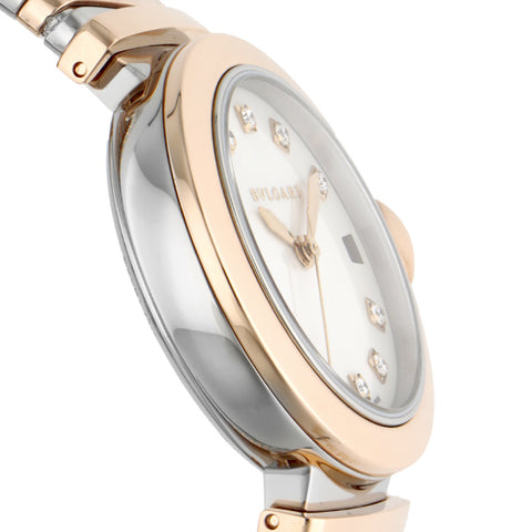 BVLGARI LU33WSPGSPGD-11.T Watch - Elegant White Dial 2-Year Warranty Swiss Quartz Movement Luxurious Design (Image 2)
