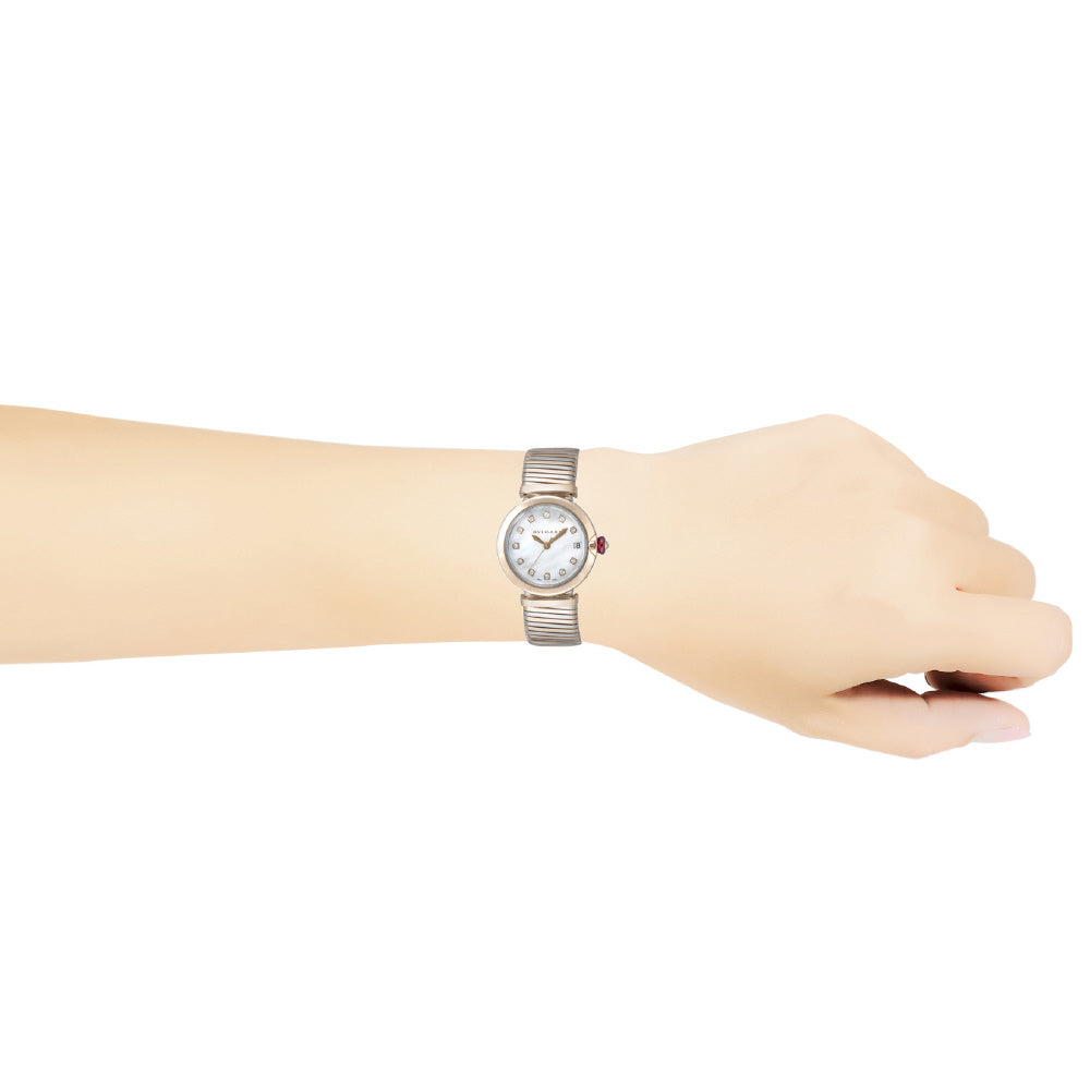BVLGARI LU33WSPGSPGD-11.T Watch - Elegant White Dial 2-Year Warranty Swiss Quartz Movement Luxurious Design (Image 4)