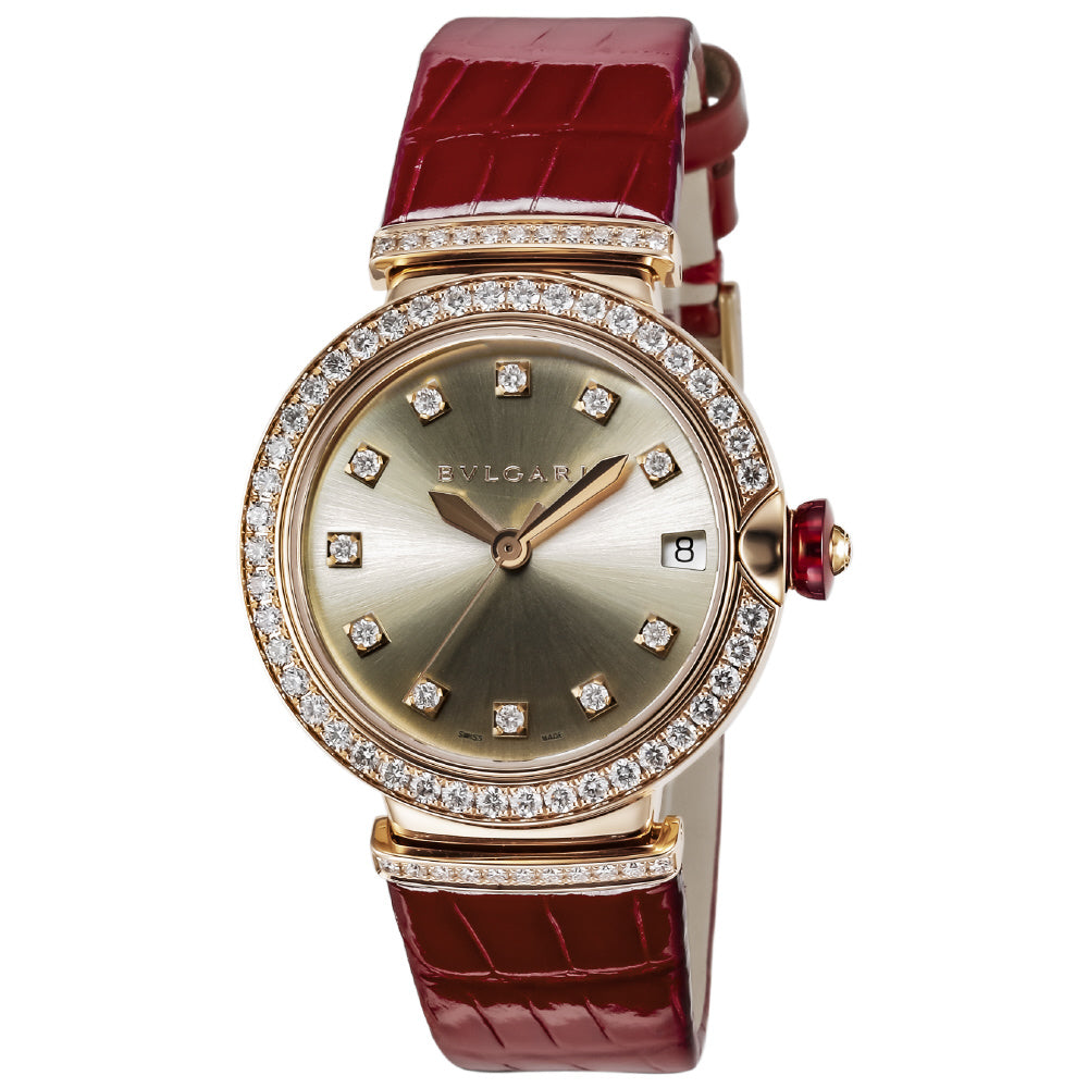 BVLGARI LUP33C6GDLD11 Watch - Luxurious Gold Finish Elegant Design 2-Year Warranty Swiss Made Quality