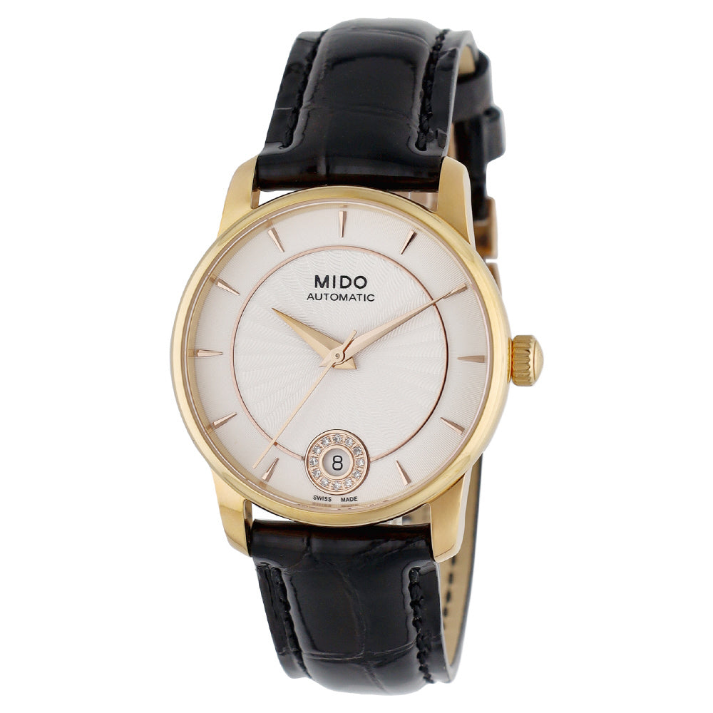 MIDO M007.207.36.036.00 Watch - Baroncelli White Dial 2-Year Warranty Swiss Movement Elegant Design