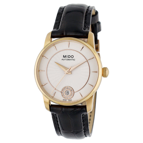 MIDO M007.207.36.036.00 Watch - Baroncelli White Dial 2-Year Warranty Swiss Movement Elegant Design