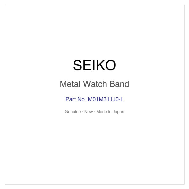 SEIKO M01M311J0-L Metal Watch Band for SNDC81P1 and More Models
