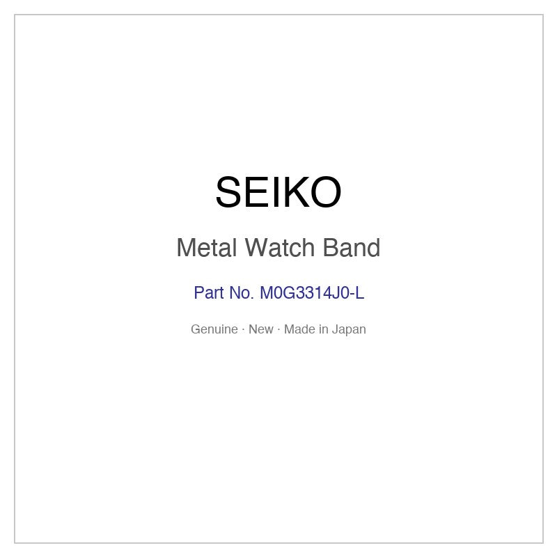 SEIKO M0G3314J0-L Metal Watch Band for SBTM163 SBTM164 SBTM166 and More Models