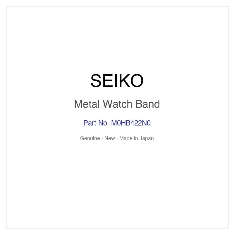 SEIKO M0HB422N0 Metal Watch Band for SRP356J1 SRP356JC SRP356K1 and More Models