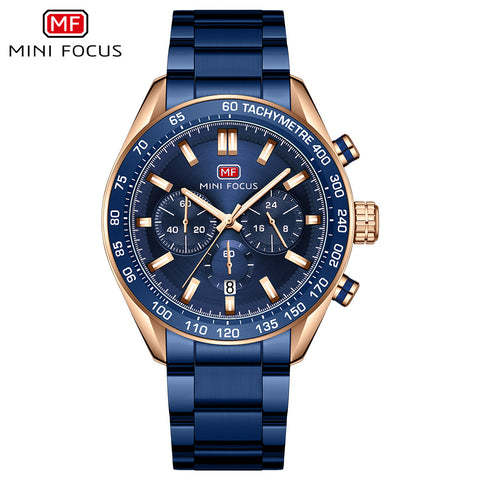MF0403G-04 4 Mini Focus 43.8mm Stylish Design Water Resistant Quartz Movement Durable Stainless Steel Band
