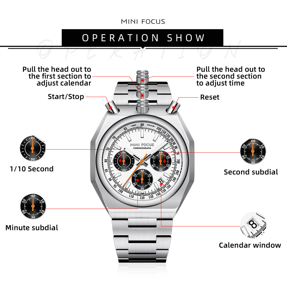 IPPO JAPAN WATCH MF0601G-01 Watch - 1 Mini Focus Stylish Design 43.8mm Case Water Resistant Quartz Movement (Image 2)