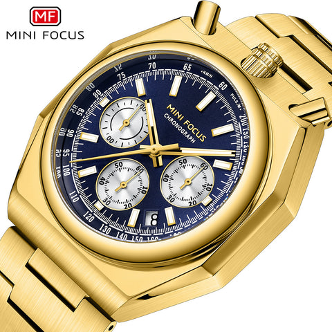 MF0601G-05 5 Mini Focus Stylish Quartz Watch 43.8mm Water Resistant Elegant Design Comfortable Fit