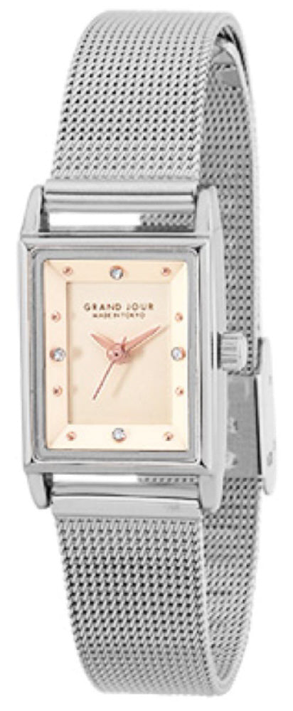 Sun Flame MJ-GJUA05-S Watch - Fashion Watch Grand Jour Made in Tokyo Silver Elegant Design Durable Build Water Resistant