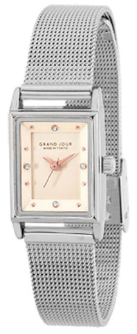 Sun Flame MJ-GJUA05-S Watch - Fashion Watch Grand Jour Made in Tokyo Silver Elegant Design Durable Build Water Resistant