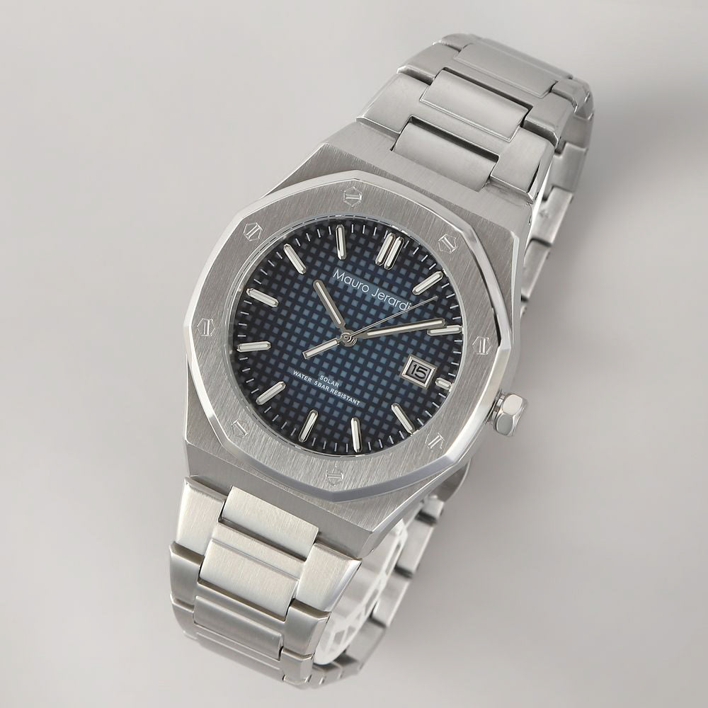 Mauro Gelardi MJ0732 Watch - Solar-Powered Eco-Friendly Men's Watch Stylish Design Water Resistant Lightweight Comfort (Image