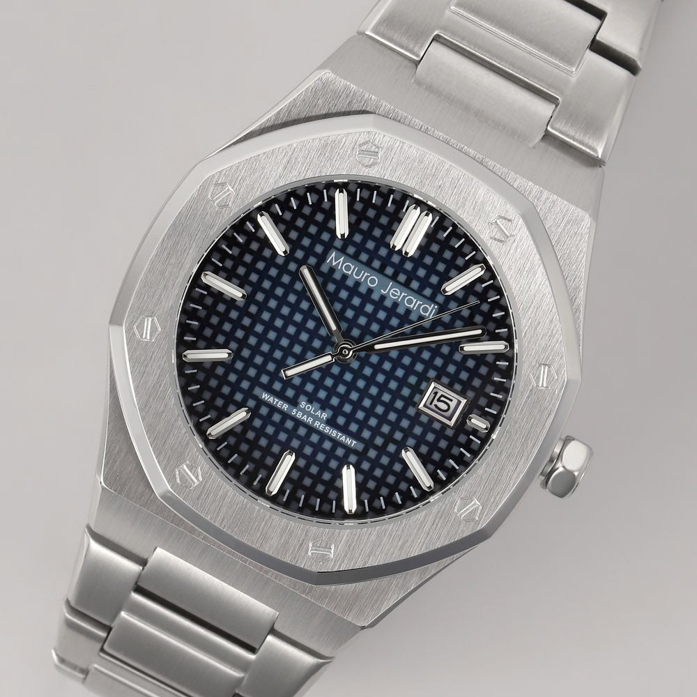 Mauro Gelardi MJ0732 Watch - Solar-Powered Eco-Friendly Men's Watch Stylish Design Water Resistant Lightweight Comfort (Image