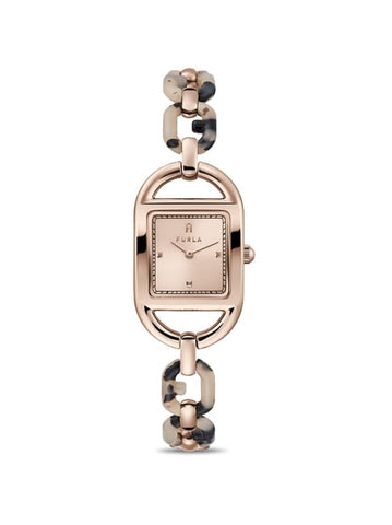 FURLA WW00026003L3 Watch - Elegant Gold Chain Square Bag with 2 Year Warranty, Premium Quality, Perfect for Any Occasion