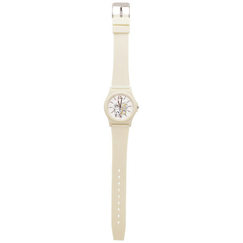 MSD001-1(IV) ) Mofusand PVC Watch Ivory Color Cute Cat Design Lightweight Water Resistant
