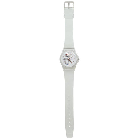 MSD001-5(CL) ) Mofusand PVC Watch Cute Cat Design Clear Case Water Resistant Adjustable Strap