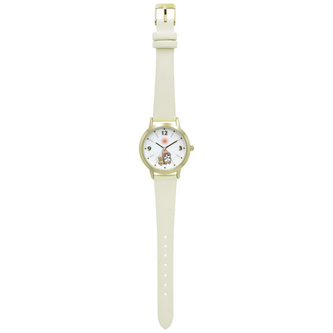MSD002-1(ｳｻｷﾞ) ) Mofusand Leather Watch Soft White Cute Rabbit Design Adjustable Strap Water Resistant
