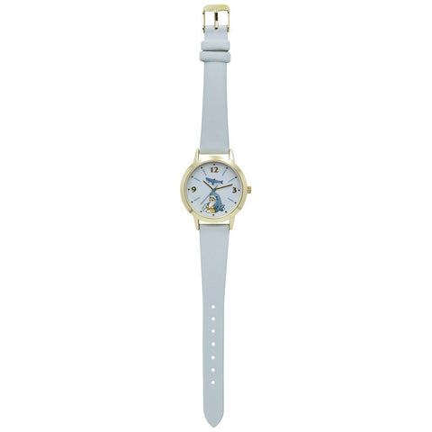 MSD002-3(ｻﾒ1) ) Mofusand Leather Watch Cute Shark Design Adjustable Strap Water Resistant Stylish Blue Color