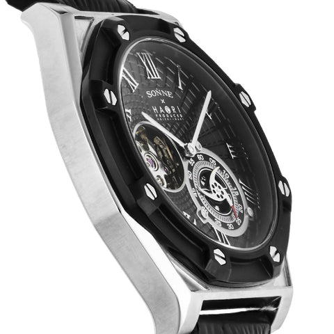 IPPO JAPAN WATCH N030SSBK Watch - SONNE×HAORI Men's Watch 1-Year Warranty Premium Black Design Water Resistant Stylish (Image