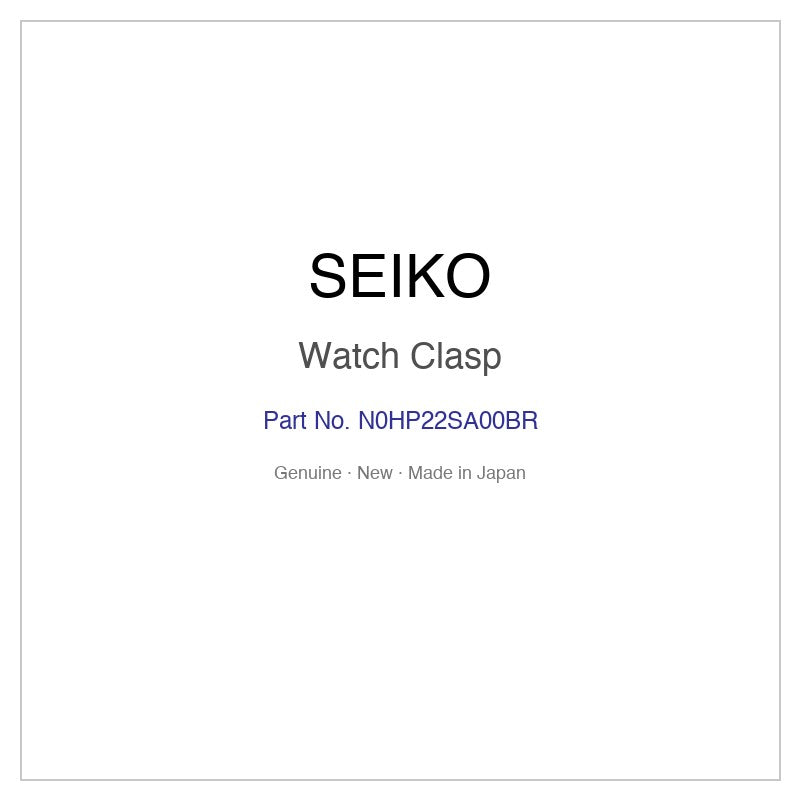 SEIKO N0HP22SA00BR Watch Clasp for SSQR001 and More Models