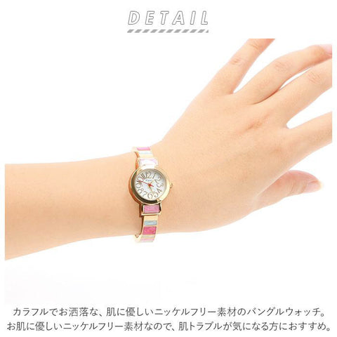 plaisir NCM-074 Watch - Nickel-Free Bangle Watch Elegant Design Durable Stainless Steel Water-Resistant (Image 7)