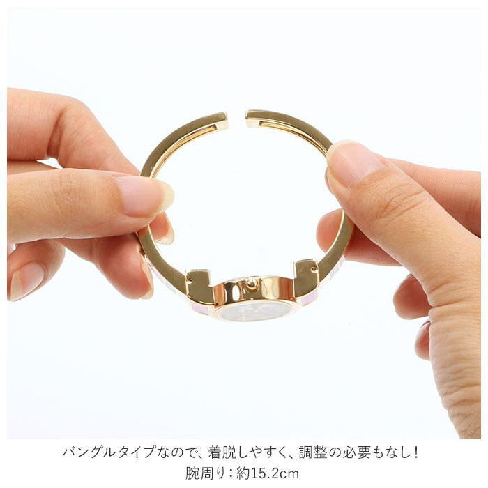 plaisir NCM-074 Watch - Nickel-Free Bangle Watch Elegant Design Durable Stainless Steel Water-Resistant (Image 8)