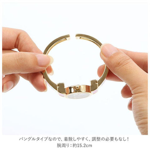 plaisir NCM-074 Watch - Nickel-Free Bangle Watch Elegant Design Durable Stainless Steel Water-Resistant (Image 8)