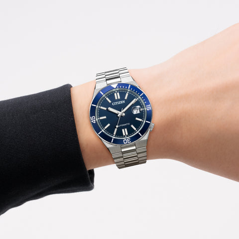 CITIZEN NJ0230-59L Watch - Mechanical Movement Stainless Steel Case Blue Dial Water Resistant 40mm (Image 10)