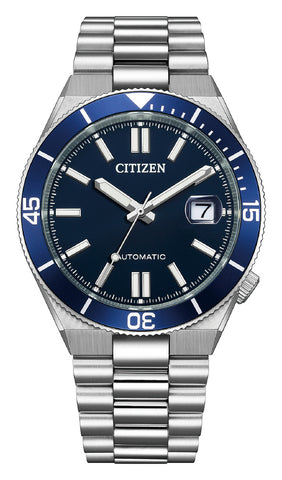 CITIZEN NJ0230-59L Watch - Mechanical Movement Stainless Steel Case Blue Dial Water Resistant 40mm