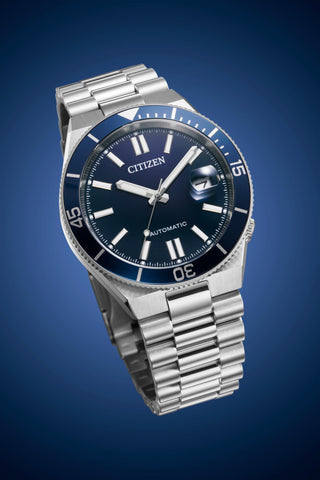 CITIZEN NJ0230-59L Watch - Mechanical Movement Stainless Steel Case Blue Dial Water Resistant 40mm (Image 8)