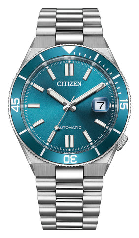 CITIZEN NJ0231-56L Watch - Mechanical Movement Stainless Steel Case Blue Dial Water Resistant Elegant Design