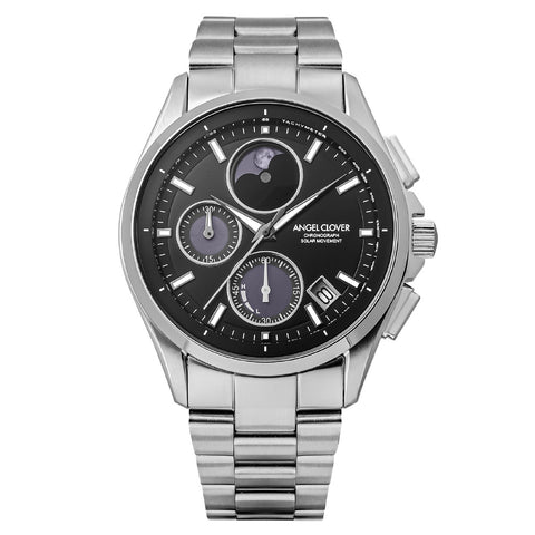 NLUS41SSELT Luce Solar Silver Watch Eco-Friendly Solar Power 1-Year Warranty Stylish Design Water Resistant