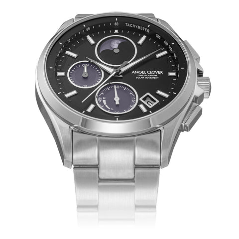 NLUS41SSELT Luce Solar Silver Watch Eco-Friendly Solar Power 1-Year Warranty Stylish Design Water Resistant