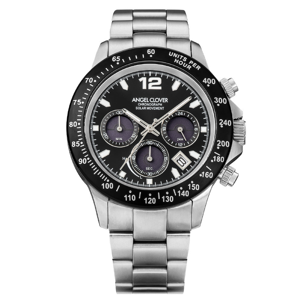 NLUS44SBK-BK NLUS44SBK-BK Watch - Luce Solar Eco-Friendly Timepiece 1-Year Warranty Stylish Black Design Water Resistant