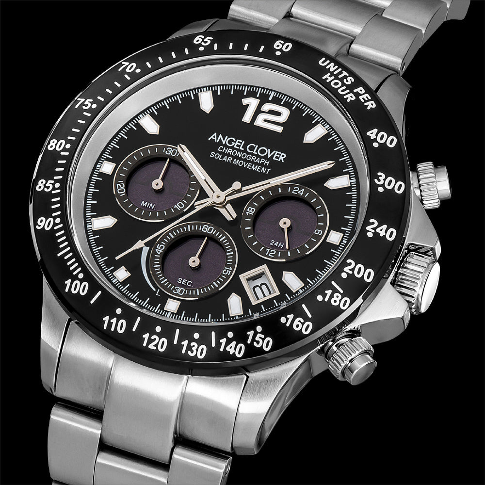 NLUS44SBK-BK NLUS44SBK-BK Watch - Luce Solar Eco-Friendly Timepiece 1-Year Warranty Stylish Black Design Water Resistant (Ima