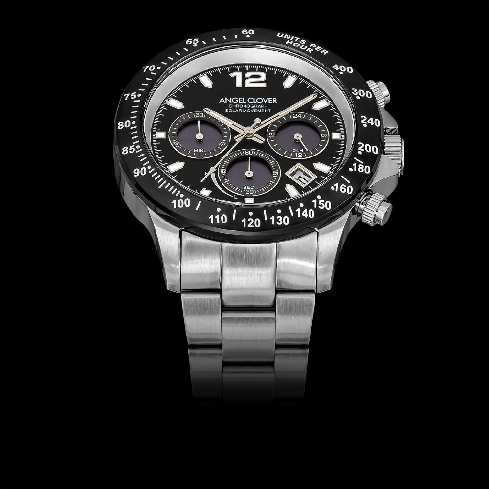NLUS44SBK-BK NLUS44SBK-BK Watch - Luce Solar Eco-Friendly Timepiece 1-Year Warranty Stylish Black Design Water Resistant (Ima