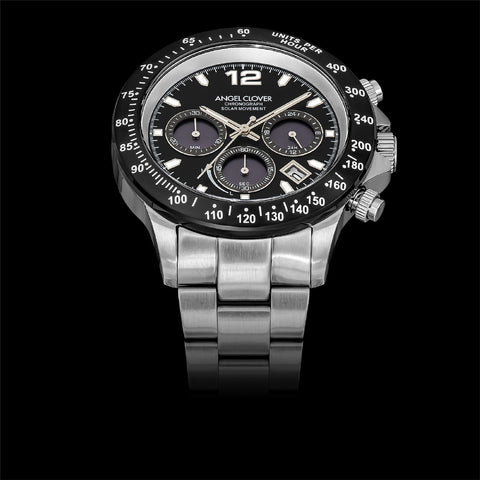 NLUS44SBK-BK NLUS44SBK-BK Watch - Luce Solar Eco-Friendly Timepiece 1-Year Warranty Stylish Black Design Water Resistant (Ima