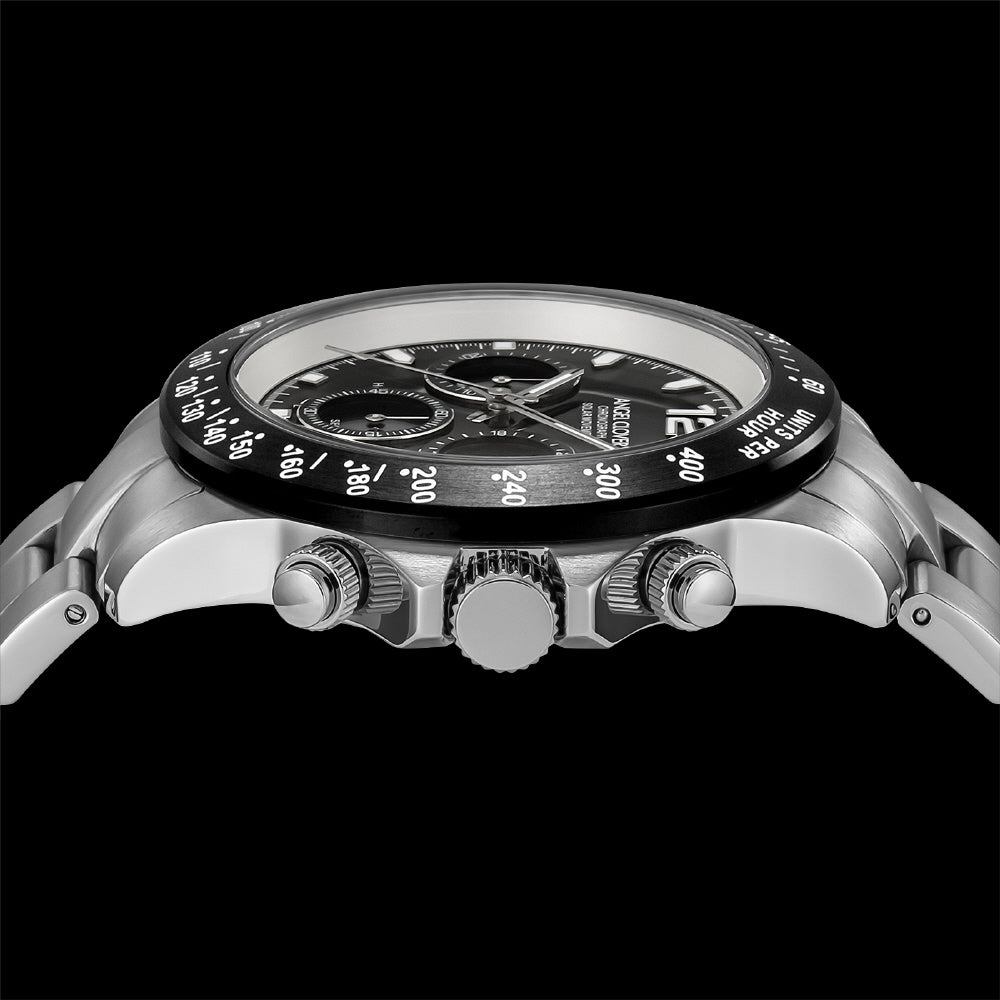 NLUS44SBK-BK NLUS44SBK-BK Watch - Luce Solar Eco-Friendly Timepiece 1-Year Warranty Stylish Black Design Water Resistant (Ima