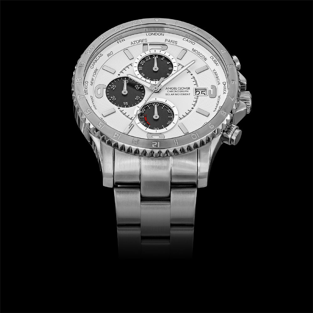 NMOS44SSWH NMOS44SSWH Watch - Mondo Solar Watch 1-Year Warranty White Eco-Friendly Solar Power Stylish Design (Image 3)