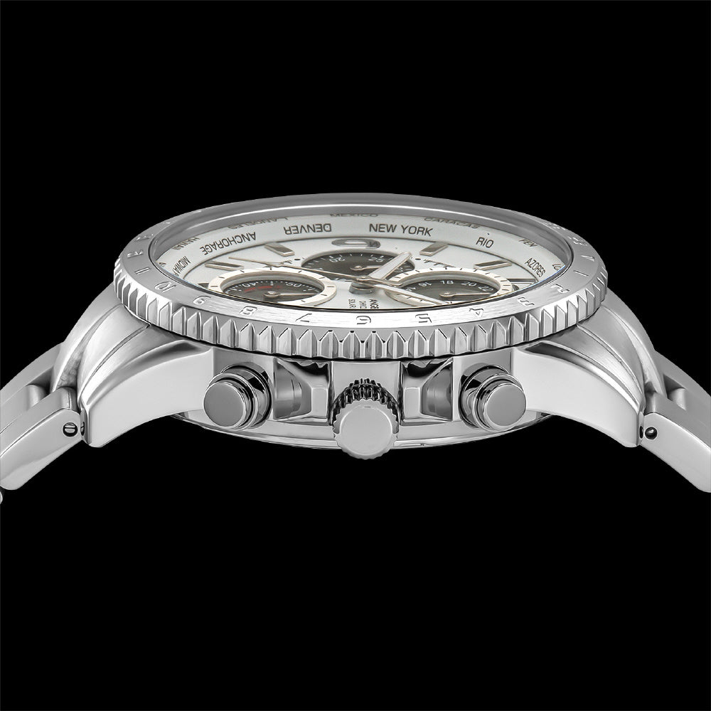 NMOS44SSWH NMOS44SSWH Watch - Mondo Solar Watch 1-Year Warranty White Eco-Friendly Solar Power Stylish Design (Image 4)