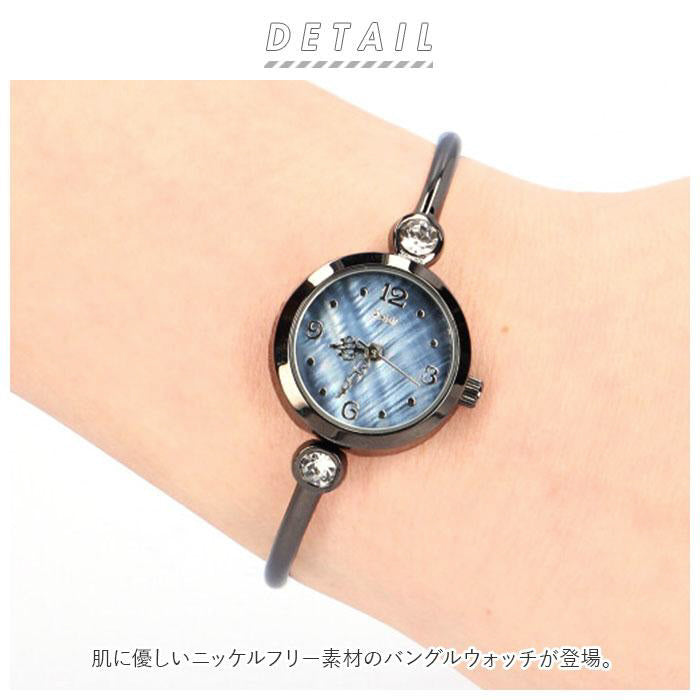 plaisir NTK-252 Watch - Nickel-Free Bangle Watch Gold White Elegant Design Durable Construction Stylish Accessory (Image 6)