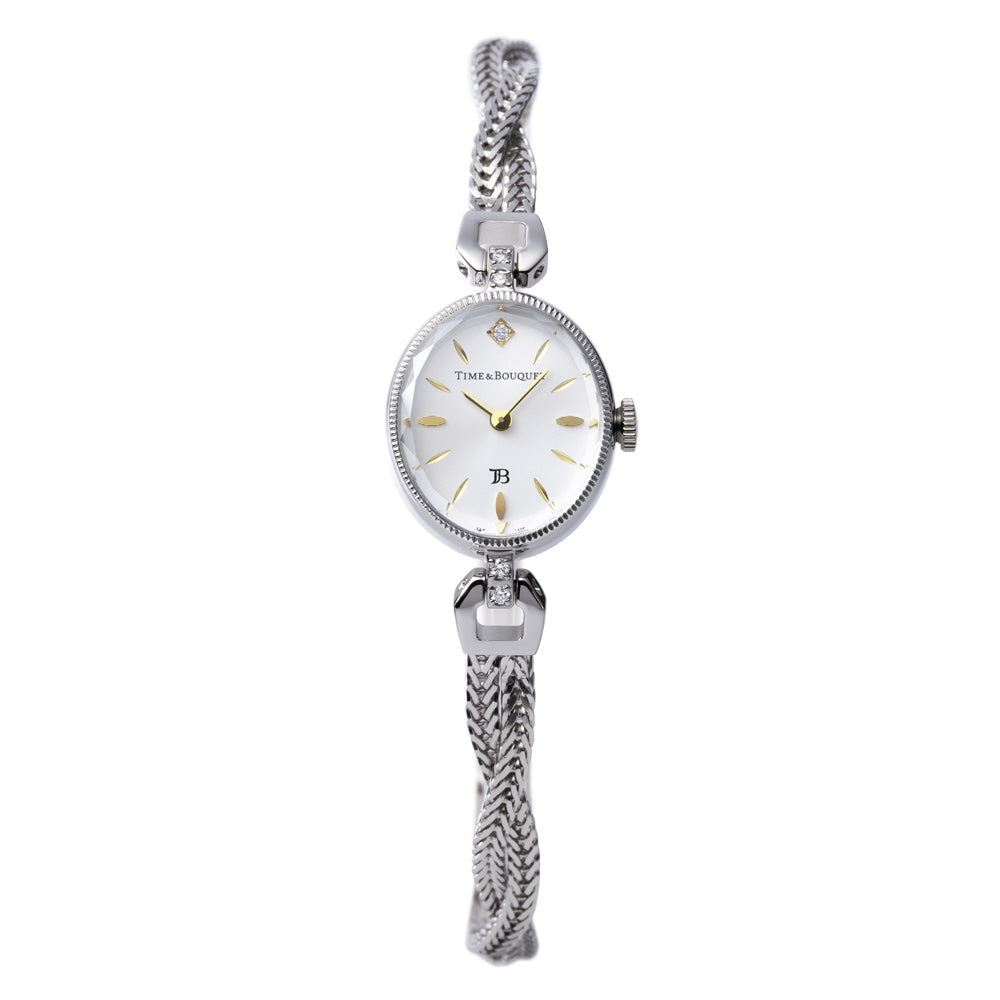 Time&Bouquet OTB-002-S Watch - Elegant Design Water Resistant Quartz Movement Stainless Steel Case Adjustable Strap